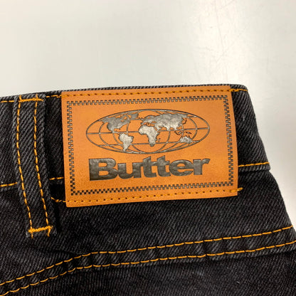 【中古品】【メンズ】 BUTTER バター グッズ BAGGY DENIM PANTS バギー デニム パンツ 153-250729-rk-04-izu サイズ：30×32 カラー：ブラック 万代Net店
