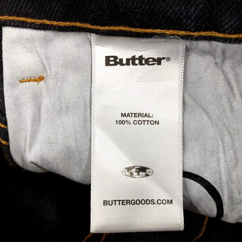 【中古品】【メンズ】 BUTTER バター グッズ BAGGY DENIM PANTS バギー デニム パンツ 153-250729-rk-04-izu サイズ：30×32 カラー：ブラック 万代Net店
