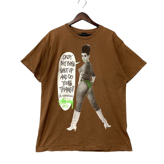 【現状渡し品】【メンズ】 OLD STUSSY オールド ステューシー OKAY BIG BOYS PRINT オーケー ビッグ ボーイズ プリント SS TEE ショートスリーブ Tシャツ トップス 半袖 142-250806-ya-04-izu サイズ：L カラー：BROWN 万代Net店