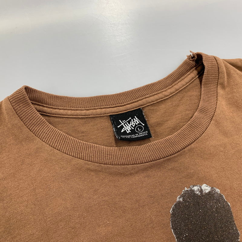 【現状渡し品】【メンズ】 OLD STUSSY オールド ステューシー OKAY BIG BOYS PRINT オーケー ビッグ ボーイズ プリント SS TEE ショートスリーブ Tシャツ トップス 半袖 142-250806-ya-04-izu サイズ：L カラー：BROWN 万代Net店