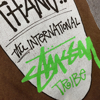 【現状渡し品】【メンズ】 OLD STUSSY オールド ステューシー OKAY BIG BOYS PRINT オーケー ビッグ ボーイズ プリント SS TEE ショートスリーブ Tシャツ トップス 半袖 142-250806-ya-04-izu サイズ：L カラー：BROWN 万代Net店