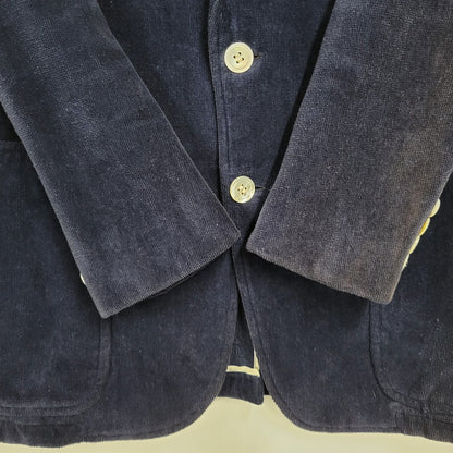 【現状渡し品】【メンズ】 POLO RALPH LAUREN 大文字タグ CORDUROY BLAZER JACKET コーデュロイ ブレザー ジャケットアウター 146-250730-rk-06-izu サイズ：表記なし カラー：ネイビー 万代Net店