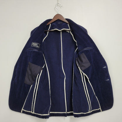 【現状渡し品】【メンズ】 POLO RALPH LAUREN 大文字タグ CORDUROY BLAZER JACKET コーデュロイ ブレザー ジャケットアウター 146-250730-rk-06-izu サイズ：表記なし カラー：ネイビー 万代Net店