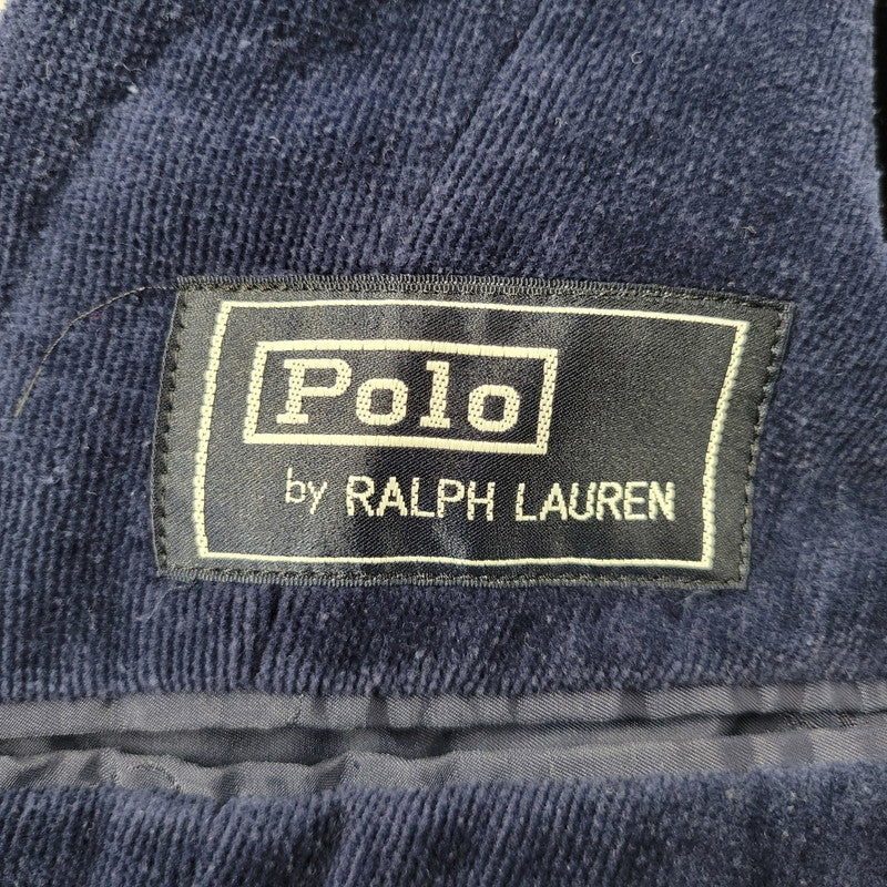 【現状渡し品】【メンズ】 POLO RALPH LAUREN 大文字タグ CORDUROY BLAZER JACKET コーデュロイ ブレザー ジャケットアウター 146-250730-rk-06-izu サイズ：表記なし カラー：ネイビー 万代Net店