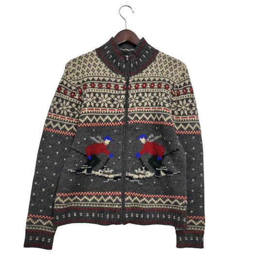 【中古品】【メンズ】 RALPH LAUREN ラルフローレン SKI NORDIC ZIP UP KNIT SWEATER ノルディック柄 ジップ アップ ニット スウェット 146-250730-rk-05-izu サイズ：S カラー：グレー 万代Net店