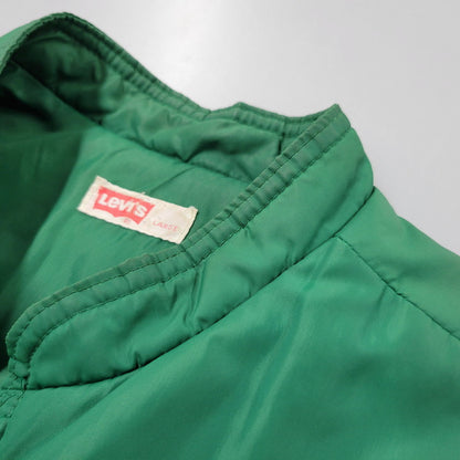 【現状渡し品】【メンズ】 Levi's リーバイス 白タブ USA製 NYLON VEST ナイロン ベスト 146-250730-rk-04-izu サイズ：L カラー：グリーン 万代Net店