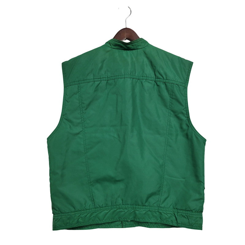 【現状渡し品】【メンズ】 Levi's リーバイス 白タブ USA製 NYLON VEST ナイロン ベスト 146-250730-rk-04-izu サイズ：L カラー：グリーン 万代Net店