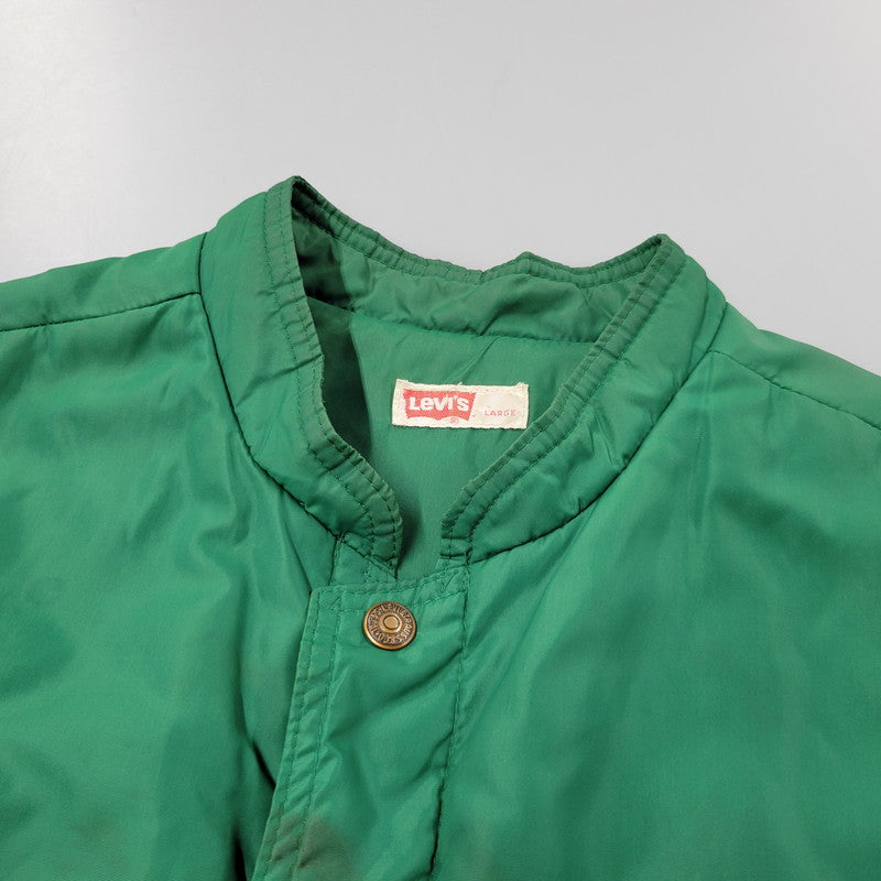 【現状渡し品】【メンズ】 Levi's リーバイス 白タブ USA製 NYLON VEST ナイロン ベスト 146-250730-rk-04-izu サイズ：L カラー：グリーン 万代Net店