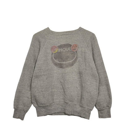 【中古品】【メンズ】 SPRINGFOOT 染み込みプリント RAGLAN SWEATSHIRT スウェット シャツ トレーナー トップス 146-250730-rk-02-izu サイズ：M カラー：グレー 万代Net店