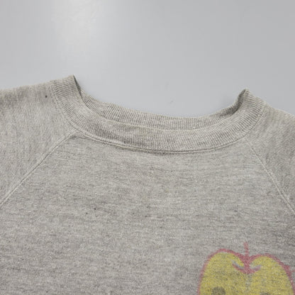 【中古品】【メンズ】 SPRINGFOOT 染み込みプリント RAGLAN SWEATSHIRT スウェット シャツ トレーナー トップス 146-250730-rk-02-izu サイズ：M カラー：グレー 万代Net店