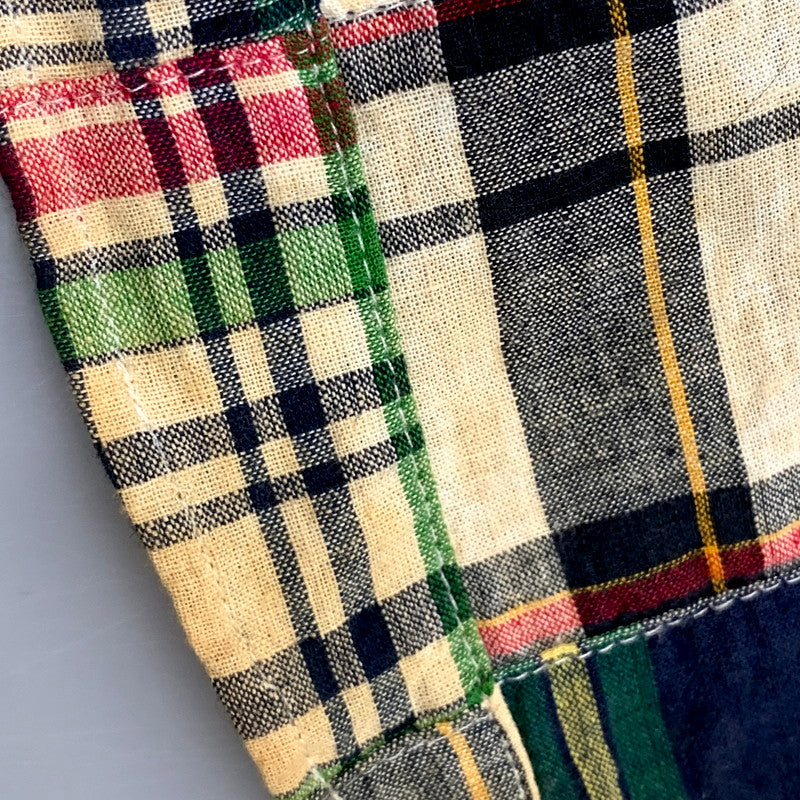 【現状渡し品】【メンズ】 Brooks Brothers ブルックスブラザーズ SS BD PATCHWORK SHIRT ショートスリーブ ボタンダウン パッチワーク シャツ 半袖 トップス 146-250802-as-04-izu サイズ：S カラー：マルチカラー 万代Net店