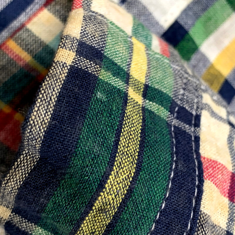 【現状渡し品】【メンズ】 Brooks Brothers ブルックスブラザーズ SS BD PATCHWORK SHIRT ショートスリーブ ボタンダウン パッチワーク シャツ 半袖 トップス 146-250802-as-04-izu サイズ：S カラー：マルチカラー 万代Net店