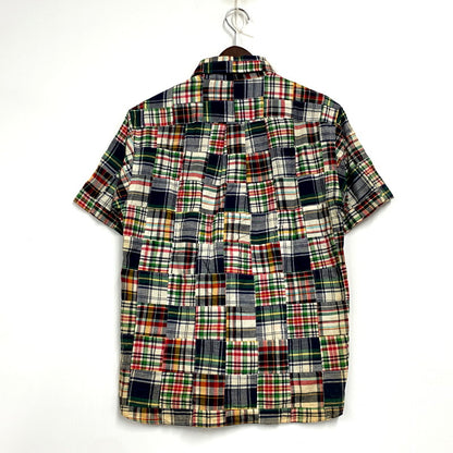 【現状渡し品】【メンズ】 Brooks Brothers ブルックスブラザーズ SS BD PATCHWORK SHIRT ショートスリーブ ボタンダウン パッチワーク シャツ 半袖 トップス 146-250802-as-04-izu サイズ：S カラー：マルチカラー 万代Net店
