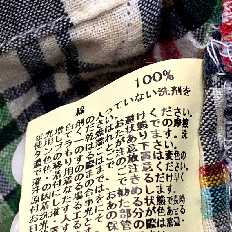 【現状渡し品】【メンズ】 Brooks Brothers ブルックスブラザーズ SS BD PATCHWORK SHIRT ショートスリーブ ボタンダウン パッチワーク シャツ 半袖 トップス 146-250802-as-04-izu サイズ：S カラー：マルチカラー 万代Net店