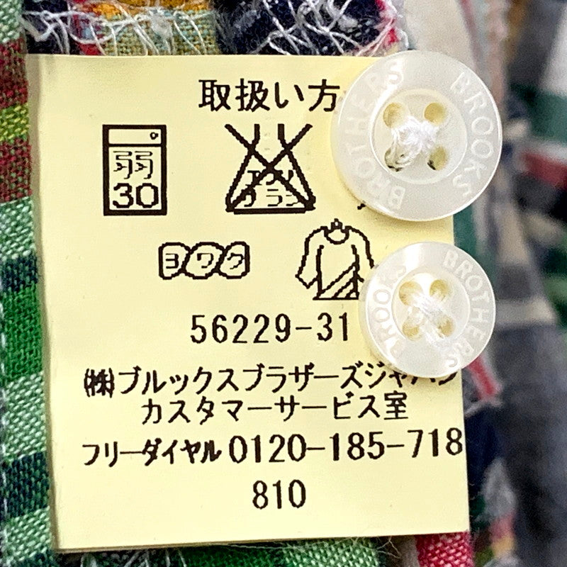 【現状渡し品】【メンズ】 Brooks Brothers ブルックスブラザーズ SS BD PATCHWORK SHIRT ショートスリーブ ボタンダウン パッチワーク シャツ 半袖 トップス 146-250802-as-04-izu サイズ：S カラー：マルチカラー 万代Net店