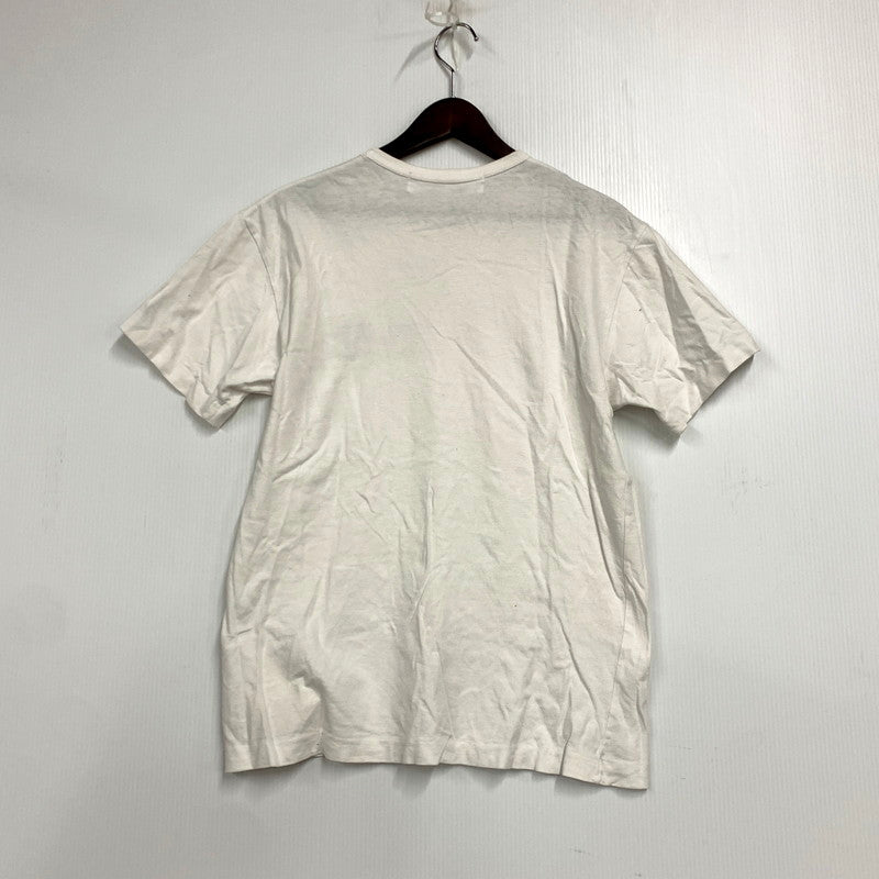 【中古品】【メンズ】 PLAY COMME des GARCONS プレイコムデギャルソン LOGO PRINT SS TEE ロゴ プリント ショートスリーブ Tシャツ 半袖 トップス 140-250802-as-05-izu サイズ：L カラー：ホワイト 万代Net店