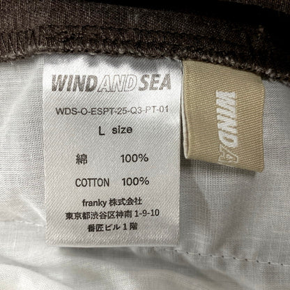 【中古品】【メンズ】 WIND AND SEA ウィンダンシー WDS-O-ESPT-25-Q3-PT-01 COTTON EASY SHORTS コットンイージーショーツ ズボン パンツ ボトムス 153-250803-ma-05-izu サイズ：L カラー：BROWN 万代Net店