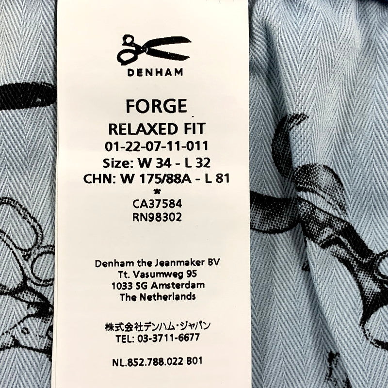 【中古品】【メンズ】 DENHAM デンハム 01-22-07-11-011 FORGE RELAXED FIT DENIM PANTS フォージ リラックス フィット デニム パンツ ジーパン 152-250803-rk-02-izu サイズ：34×32 カラー：インディゴ 万代Net店