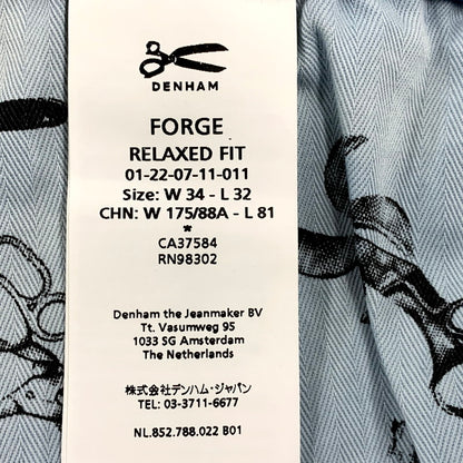 【中古品】【メンズ】 DENHAM デンハム 01-22-07-11-011 FORGE RELAXED FIT DENIM PANTS フォージ リラックス フィット デニム パンツ ジーパン 152-250803-rk-02-izu サイズ：34×32 カラー：インディゴ 万代Net店