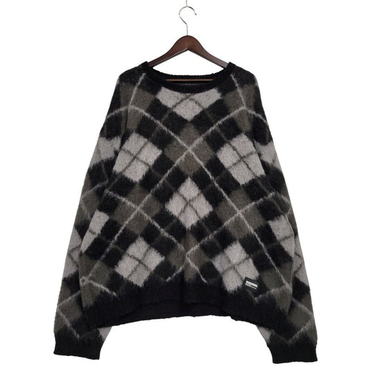 【中古品】【メンズ】 NEIGHBORHOOD ネイバーフッド 232FUNH-KNM03 23AW ARGYLE PATTERN MOHAIR SWEATER アーガイルパターンモヘアセーター トップス 長袖 142-250804-ma-11-izu サイズ：XL カラー：マルチ 万代Net店