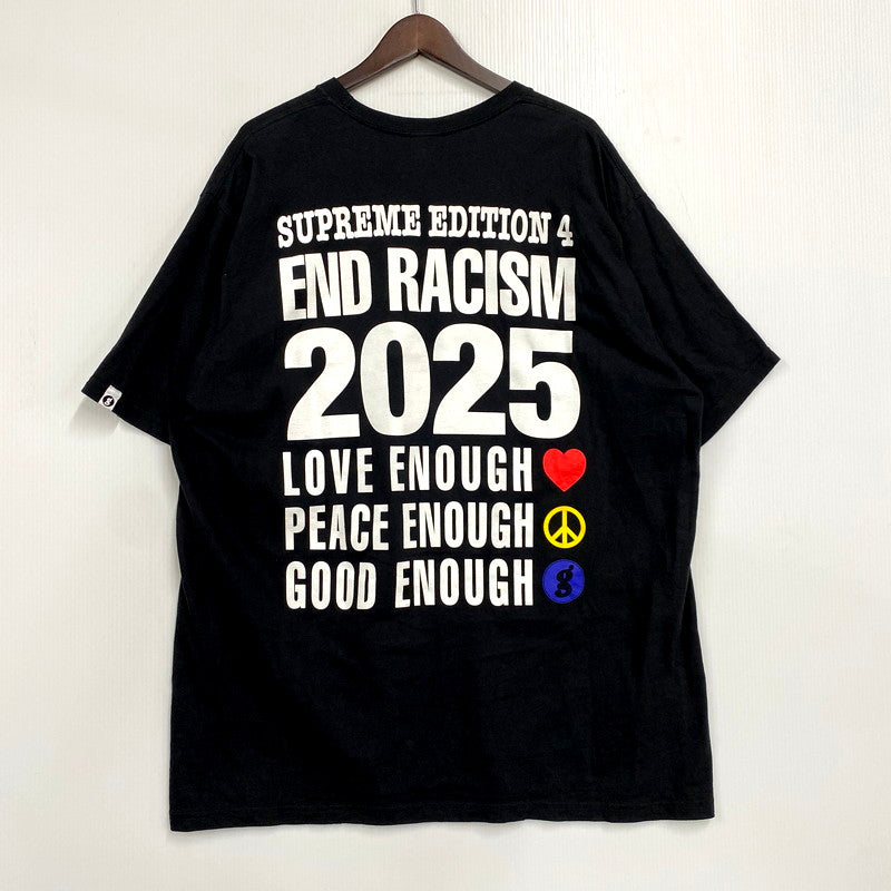 【中古品】【メンズ】 SUPREME×GOODENOUGH シュプリーム×グッドイナフ 25SS END RACISM TEE エンドレイシズムT トップス 半袖 149-250802-ma-10-izu サイズ：XL カラー：BLACK 万代Net店