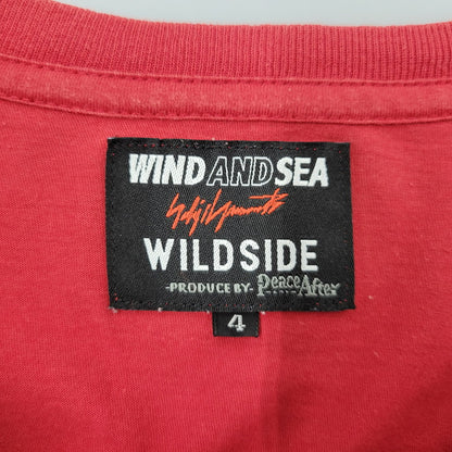 【中古品】【メンズ】 WIND AND SEA×YOHJI YAMAMOTO ウィンダンシー×ヨウジヤマモト 22SS TRIANGLE LOGO TEE トライアングルロゴT トップス 半袖 142-250803-ma-11-izu サイズ：4 カラー：RED 万代Net店
