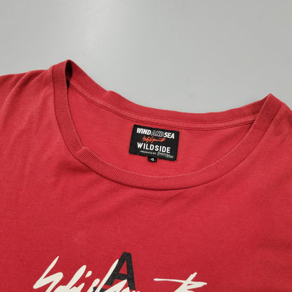 【中古品】【メンズ】 WIND AND SEA×YOHJI YAMAMOTO ウィンダンシー×ヨウジヤマモト 22SS TRIANGLE LOGO TEE トライアングルロゴT トップス 半袖 142-250803-ma-11-izu サイズ：4 カラー：RED 万代Net店