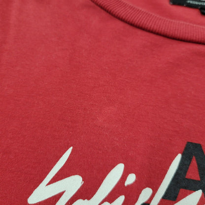 【中古品】【メンズ】 WIND AND SEA×YOHJI YAMAMOTO ウィンダンシー×ヨウジヤマモト 22SS TRIANGLE LOGO TEE トライアングルロゴT トップス 半袖 142-250803-ma-11-izu サイズ：4 カラー：RED 万代Net店