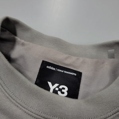 【中古品】【メンズ】 Y-3 ワイスリー × ADIDAS アディダス LOGO CREW SWEATSHIRT JD9815 ロゴ クルー スウェット 140-260909-as-16-izu サイズ：L カラー：グレー 万代Net店