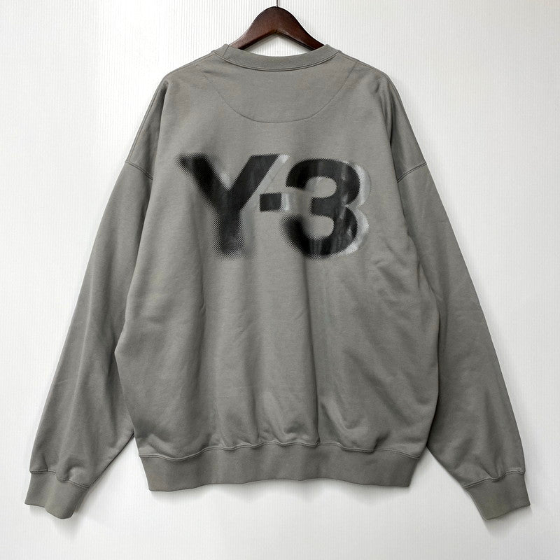 【中古品】【メンズ】 Y-3×ADIDAS ワイスリー×アディダス JD9815 LOGO CREW SWEATSHIRT ロゴクルースウェットシャツ トップス 長袖 140-250803-ma-10-izu サイズ：L カラー：GRAY 万代Net店