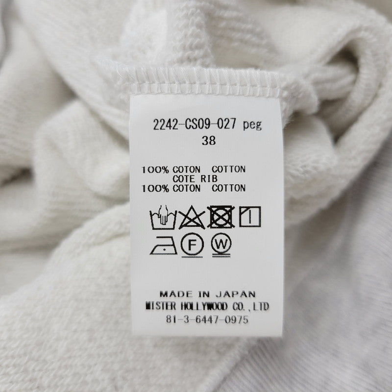 【中古美品】【メンズ】 2242-CS09-027 COMPILE CREW NECK SWEATSHIRT コンパイルクルーネックスウェットシャツ トップス 長袖 140-250803-ma-15-izu サイズ：38 カラー：ASH GRAY 万代Net店