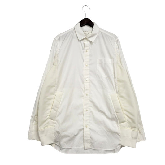【中古品】【メンズ】 Sacai サカイ SCM-218 AD2024 COTTON POPLIN SHIRT コットンポプリンシャツ トップス 長袖 140-250803-ma-12-izu サイズ：3 カラー：WHITE 万代Net店