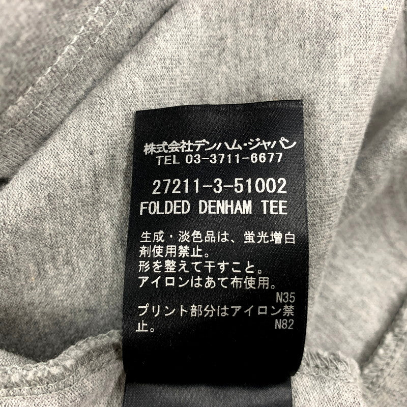 【中古品】【メンズ】 DENHAM デンハム FOLDED DENHAM TEE 27211-3-51002 フォールデッド デンハム Tシャツ 半袖 プリント トップス 141-250804-ay-13-izu サイズ：XL カラー：グレー 万代Net店