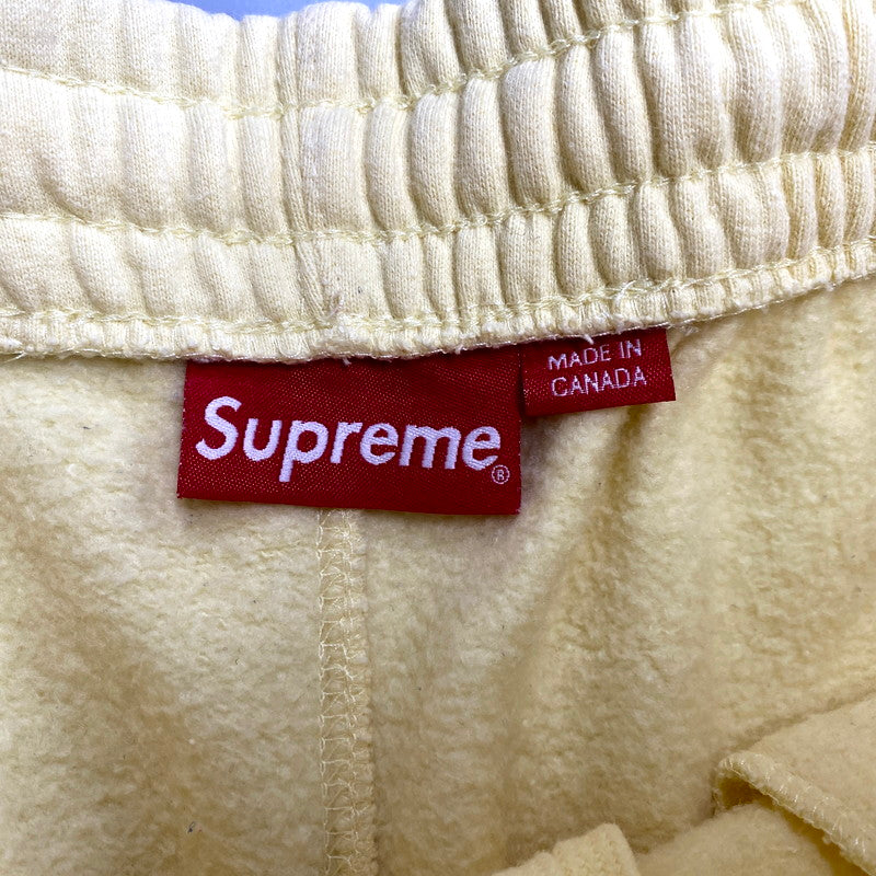 【中古品】【メンズ】 Supreme シュプリーム SMALL BOX LOGO SWEAT PANT スモール ボックス ロゴ スウェット パンツ 149-250802-rk-01-izu サイズ：S カラー：ライトイエロー 万代Net店