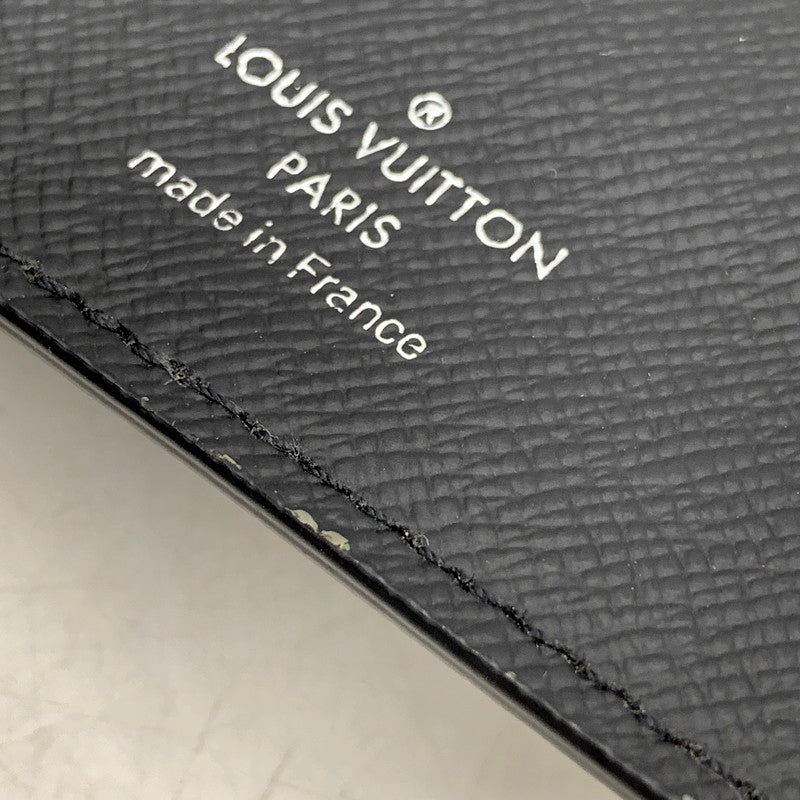 【中古品】【メンズ/レディース】 LOUIS VUITTON ルイ・ヴィトン TJ4158 M64597 タイガ ノワール×ネイビー ポルトフォイユ・アレクサンドルNM 長財布 ロングウォレット 179-250731-ma-08-izu カラー：ノワール×ネイビー 万代Net店