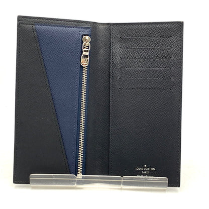 【中古品】【メンズ/レディース】 LOUIS VUITTON ルイ・ヴィトン TJ4158 M64597 タイガ ノワール×ネイビー ポルトフォイユ・アレクサンドルNM 長財布 ロングウォレット 179-250731-ma-08-izu カラー：ノワール×ネイビー 万代Net店