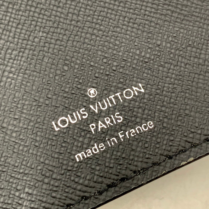 【中古品】【メンズ/レディース】 LOUIS VUITTON ルイ・ヴィトン TJ4158 M64597 タイガ ノワール×ネイビー ポルトフォイユ・アレクサンドルNM 長財布 ロングウォレット 179-250731-ma-08-izu カラー：ノワール×ネイビー 万代Net店