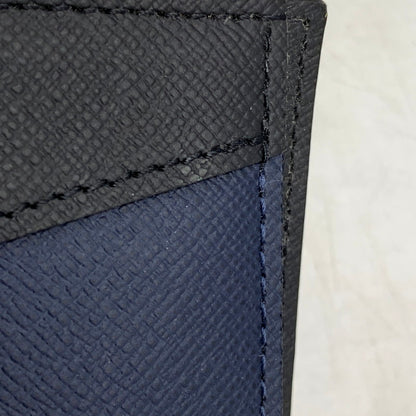 【中古品】【メンズ/レディース】 LOUIS VUITTON ルイ・ヴィトン TJ4158 M64597 タイガ ノワール×ネイビー ポルトフォイユ・アレクサンドルNM 長財布 ロングウォレット 179-250731-ma-08-izu カラー：ノワール×ネイビー 万代Net店