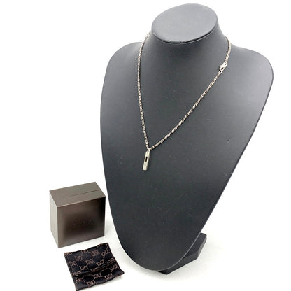 【中古品】【メンズ/レディース】 GUCCI グッチ SV925 G MOTIF NECKLACE ジーモチーフ ネックレス アクセサリー 小物 182-250731-ma-07-izu カラー：シルバー 万代Net店