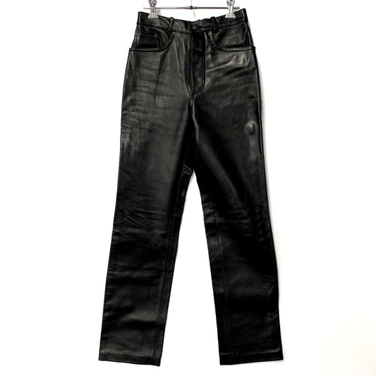 【中古品】【メンズ】 PED'S ペッズ フランス製 LEATHER PANTS レザーパンツ ズボン ボトムス 157-250803-ma-24-izu サイズ：36 カラー：BLACK 万代Net店