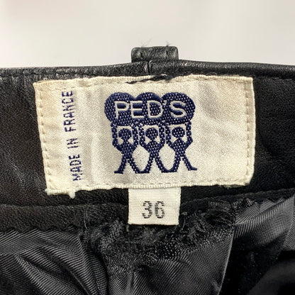【中古品】【メンズ】 PED'S ペッズ フランス製 LEATHER PANTS レザーパンツ ズボン ボトムス 157-250803-ma-24-izu サイズ：36 カラー：BLACK 万代Net店