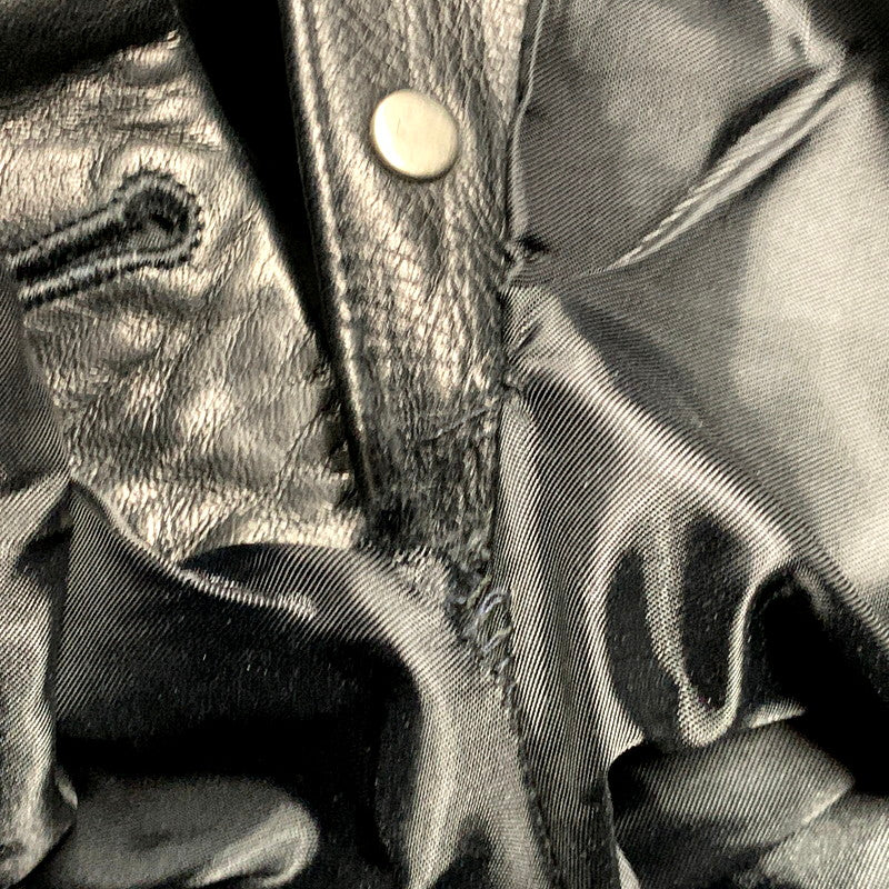 【中古品】【メンズ】 PED'S ペッズ フランス製 LEATHER PANTS レザーパンツ ズボン ボトムス 157-250803-ma-24-izu サイズ：36 カラー：BLACK 万代Net店