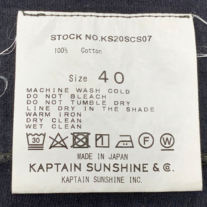 【中古品】【メンズ】 KAPTAIN SUNSHINE キャプテン サンシャイン KS20SCS07 WEST COAST LONG SLEEVED TEE ロング スリーブ Tシャツ トップス 140-250802-rk-15-izu サイズ：40 カラー：ブラック 万代Net店