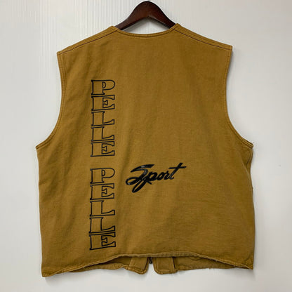 【中古品】【メンズ】 pellepelle ペレペレ BACK DESIGN VEST バック デザイン ベスト トップス 146-250802-rk-14-izu サイズ：L カラー：ベージュ 万代Net店