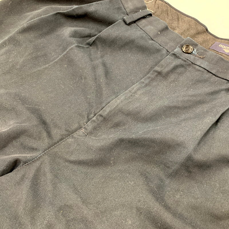【中古品】【メンズ】 DOCKERS ドッカーズ 2TUCK CHINO WIDE PANTS 2タック チノ ワイド パンツ ボトムス 157-250802-as-20-izu サイズ：38×30 カラー：ブラック 万代Net店