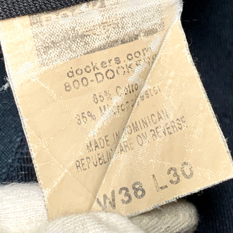 【中古品】【メンズ】 DOCKERS ドッカーズ 2TUCK CHINO WIDE PANTS 2タック チノ ワイド パンツ ボトムス 157-250802-as-20-izu サイズ：38×30 カラー：ブラック 万代Net店