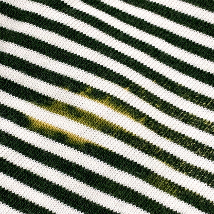 【現状渡し品】【メンズ】 Abercrombie&Fitch アバークロンビーアンドフィッチ SS RIB SLEEVE TEE BORDER ショートスリーブ リブ スリーブ Tシャツ ボーダー USA製 半袖 トップス 146-250802-as-23-izu サイズ：L カラー：グリーン×ホワイト 万代Net店