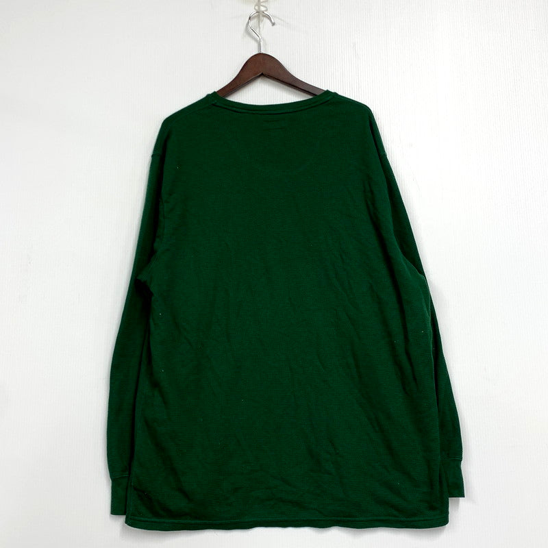 【中古品】【メンズ】 POLO RALPH LAUREN ポロ・ラルフローレン MICRO WAFFLE LS TEE マイクロ ワッフル ロングスリーブ Tシャツ 長袖 トップス 147-250802-as-21-izu サイズ：2XL カラー：グリーン 万代Net店