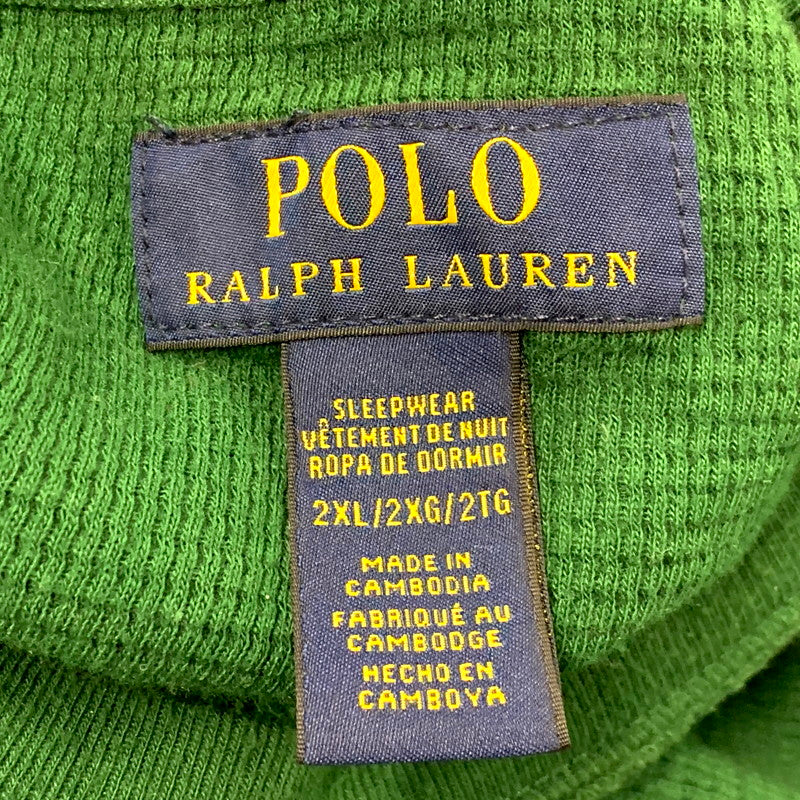 【中古品】【メンズ】 POLO RALPH LAUREN ポロ・ラルフローレン MICRO WAFFLE LS TEE マイクロ ワッフル ロングスリーブ Tシャツ 長袖 トップス 147-250802-as-21-izu サイズ：2XL カラー：グリーン 万代Net店