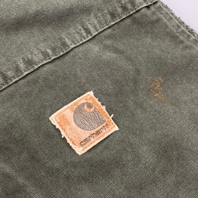 【中古品】【メンズ】 Carhartt カーハート BOA LINER DUCK VEST V13MOS ボア ライナー ダック ベスト USA製 146-250801-as-05-izu サイズ：2XL カラー：グリーン系 万代Net店